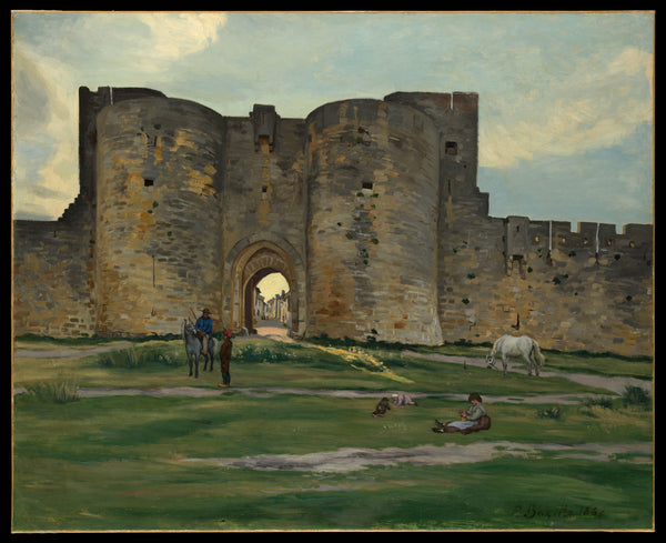 jean-frederic-bazille-1867-porte-de-la-reine-at-aigues-mortes-art-print-fine-art-reproduction-wall-art-id-akf4i76xs