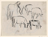 leo-gestel-1891-några-av-skisser-av-kor-konst-tryck-fin-konst-reproduktion-vägg-konst-id-akfav9uk0