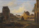 thorald-laessoe-1848-view-mot-forum-Romanum-fra-colosseum-art-print-fine-art-gjengivelse-vegg-art-id-akfer1nt8