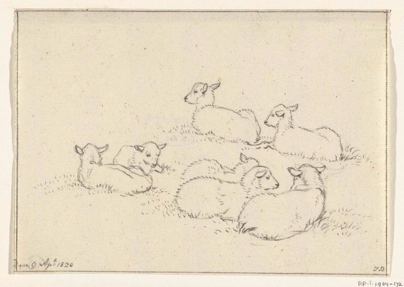 jean-bernard-1820-six-reclining-lambs-art-print-fine-art-reproduction-wall-art-id-akgfk9o4k