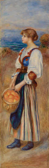 Pierre-Auguste-Renoir-1890-jente-med-kurv-of-appelsiner-Marchande-doranges-art-print-fine-art-gjengivelse-vegg-art-id-akgqsu3nm