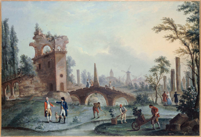 carmontelle-1778-view-of-monceau-gardens-art-print-fine-art-reproduction-wall-art