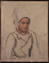jules-breton-1868-giovane-testa-bretone-studio-per-perdono-stampa-d'arte-riproduzione-arte-parete-arte