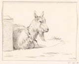 ז'אן-ברנרד-1810-עז-חצי שוכב-בלופט-הדפס-אמנות-רפרודוקציה-אמנות-קיר-מזהה-akiuvakbw
