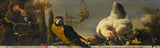 melchior-d-hondecoeter-1680鸟在栏杆上的艺术印刷精美的艺术复制品墙艺术id-akja1u33b