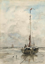 jacob-maris-1847-rosa-fiske-på-stranden-konsttryck-finkonst-reproduktion-väggkonst-id-akjcvs83d