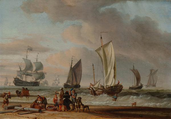 abraham-storck-1683-beach-view-art-print-fine-art-reproduction-wall-art-id-akmr0xi5i