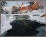 frits-thaulow-1905-jaunā-rūpnīca Lillehammerī-art-print-fine-art-reproduction-wall-art