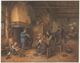 hendrik-abraham-klinkhamer-1868-peasant-party-indoors-art-print-fine-art-reproduction-wall-art-id-aknkybm5t