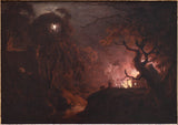 约瑟夫·赖特1793年德比的山寨在夜间着火的艺术打印美术复制品墙上的艺术id-akp2v3rg9