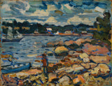 Maurice-brazil-Prendergast-Brooksville-Maine-River-rocks-art-print-fine-art-riproduzione-wall-art-id-akpiudegz