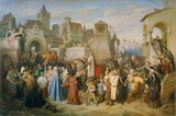 Joseph-Mathias-von-Trenkwald-1872-Hertog-Leopold-de-glorieuze-intocht-in-Wenen-na-de-kruistocht-van-1219-art-print-fine-art-reproductie-wall-art-id- akqrgmb02