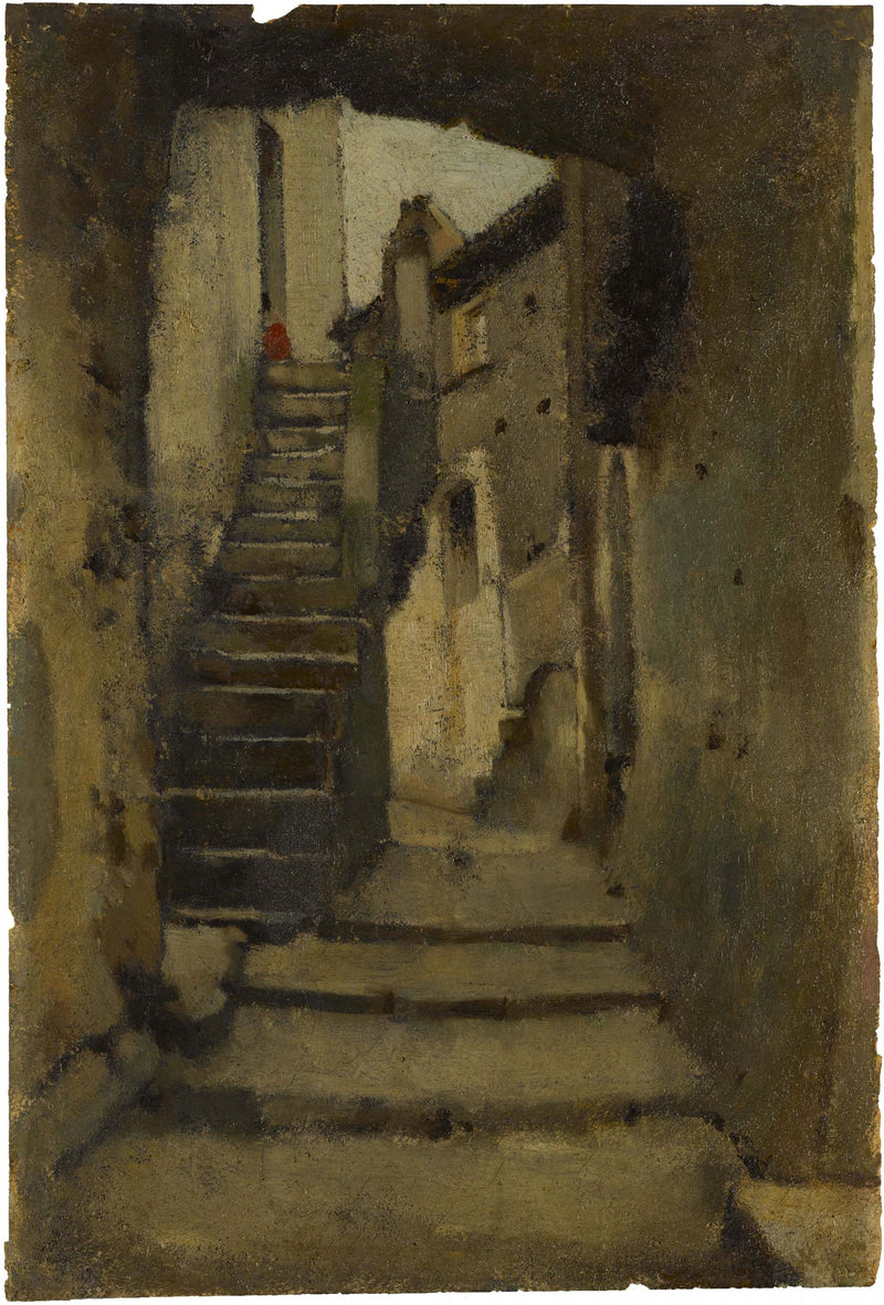 jean-jacques-henner-1859-stairs-in-an-alley-in-rome-art-print-fine-art-reproduction-wall-art