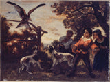纳西斯迪亚兹德拉佩纳 1850 年儿童鹰艺术印刷美术复制品墙艺术