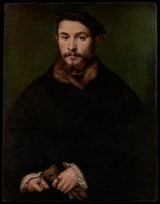 corneille-de-lyon-1535-portrett-av-en-mann-med-hansker-kunsttrykk-fin-kunst-reproduksjon-veggkunst-id-aku7au0ch