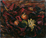 אנטון פייסטאואר -1912-עדיין-חיים-עם-ענבים ותפוחים-אמנות-הדפס-אמנות-רפרודוקציה-קיר-אמנות-איד-אקוקקסורבי