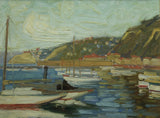 ernest-george-hood-1918-oriental-bay-wellington-art-print-reprodukcja-dzieł sztuki-wall-art-id-akuoffwpu