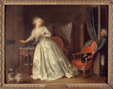 louis-leopold-boilly-1790-kiirustav lahkumiskunst-print-kujutav kunst-reproduktsioon-seinakunst