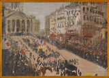 edmond-lachenal-1885-victor-hugo-processionens-begravning-street-soufflot-konst-tryck-konst-reproduktion-väggkonst