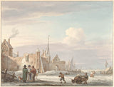 martinus-schouman-1780-stadsgezicht-in-winter-kunstprint-fine-art-reproductie-muurkunst-id-akxh79yoo