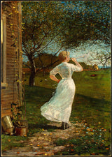 Winslow-homer-1870-o-jantar-chifre-soprando-o-chifre-na-beira-mar-arte-impressão-belas-artes-reproducao-parede-arte-id-akxv0s05y