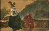 johan-christian-dahl-1820-printsess-caroline-amalie-sketching-in-Napoli-study-art-print-fine-art-reproduction-wall-art-id-akyjb3df6