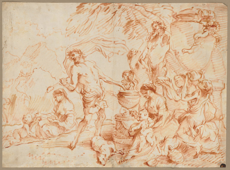 giovanni-benedetto-castiglione-1660-bacchanal-before-a-herm-art-print-fine-art-reproduction-wall-art-id-akysa01um