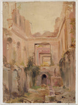 edmond-allouard-1875-ruïnes-del-castell-de-saint-cloud-el-vestibule-impressió-art-reproducció-reproducció-de-belles-arts-art de paret