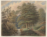 matthijs-maris-1849-skogsbevuxen-landskap-med-vattenfall-konst-tryck-fin-konst-reproduktion-vägg-konst-id-al0ym4a60