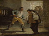 francisco-jose-de-y-Goya-lucientes-1811-el-maragato-ameninta-Friar-pedro-de-zaldivia-cu-lui-gun-art-print-fin-art-reproducere-wall-art-ID- al1p79e1l
