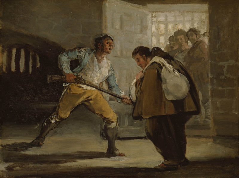 francisco-jose-de-goya-y-lucientes-1811-el-maragato-threatens-friar-pedro-de-zaldivia-with-his-gun-art-print-fine-art-reproduction-wall-art-id-al1p79e1l