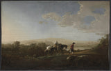 aelbert-cuyp-1650-travelers-in-hillly-countryside-art-print-fine-art-reproduction-wall-art-id-al2fg66o3