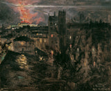theodor-von-hormann-1889-paryż-nocą-z-wieżą-eiffla-druk-reprodukcja-dzieł sztuki-sztuka-ścienna-id-al3stuwsm