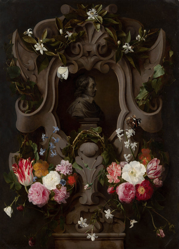 daniel-seghers-1644-bust-of-constantijn-huygens-surrounded-by-a-garland-of-flowers-1596-1687-art-print-fine-art-reproduction-wall-art-id-al47hb6mv