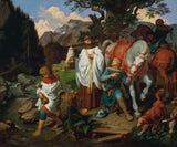 约瑟夫·冯·福里希-1870-鲁道夫·冯·哈布斯堡和牧师艺术印刷品美术复制品墙艺术 id-al7deag11