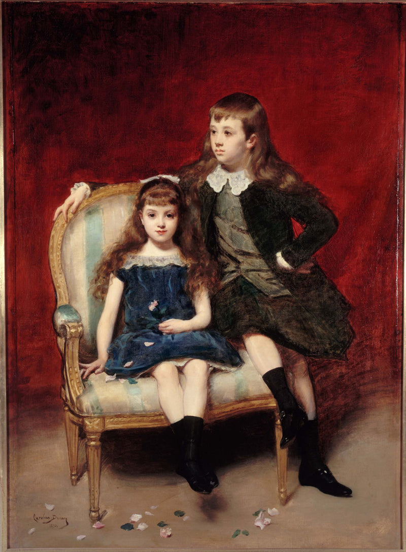 carolus-duran-1890-portrait-of-marguerite-1883-1973-and-robert-1880-1956-de-broglie-art-print-fine-art-reproduction-wall-art