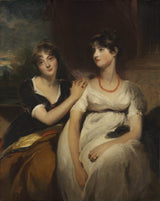 Thomas-Lawrence-1801-portrett-of-Charlotte-og-Sarah-Carteret-hardfør-art-print-kunst--gjengivelse-vegg-art-id-al80fao7l