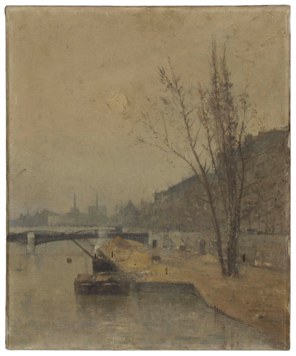 rene-billotte-1890-sketch-for-the-hall-of-turrets-north-of-the-city-hall-of-paris-the-seine-at-the-bridge-of-solferino-art-print-fine-art-reproduction-wall-art