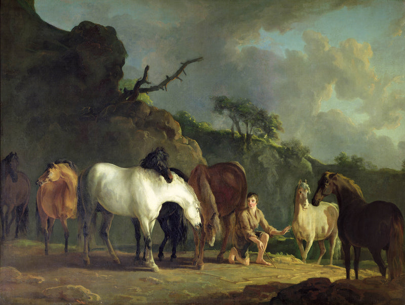 sawrey-gilpin-1805-gulliver-reprimanded-and-silenced-by-his-master-when-describing-the-horrors-of-war-art-print-fine-art-reproduction-wall-art-id-alcnxsp6n