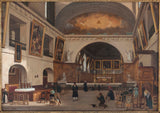 朱塞佩·canella 1829-里面的教堂圣让-圣弗朗索瓦艺术印刷精美的艺术复制品墙上的艺术