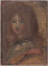 auguste-renoir-1917-소녀-머리-예술-인쇄-미술-복제-벽-예술