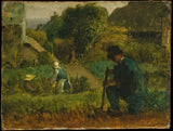 Jean-Francois-Millet-1854-Garden-Scene-Art-Print-Fine-Art-Reprodução-Wall-Art-Id-Alelkjjdn