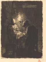 让-弗朗索瓦-米勒-1856-晚间艺术印刷精美艺术复制品墙艺术 id-alfk9yt9j