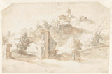 okänt-1610-italienskt-landskap-med-ruiner-konsttryck-finkonst-reproduktion-väggkonst-id-alfsy846y