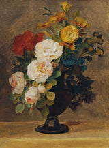 pauline-koudelka-schmerling-šopek rož v antični vazi-art-print-fine-art-reproduction-wall-art-id-alhzhnf8t