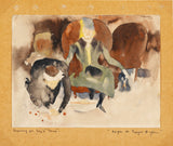 查爾斯-德穆斯-1916-喬治-刺傷他自己與剪刀藝術印刷品美術複製品牆藝術 id-alih0blm6 後的場景