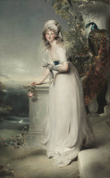Томас Лорънс--1794-портрет от употреба Катрин сиво дама маниери-арт-печат-фино арт-репродукция стена-арт-ID-aljfts5ho