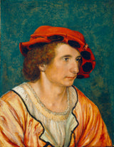hans-holbein-den-yngre-1530-porträtt-av-en-ung-man-konsttryck-finkonst-reproduktion-väggkonst-id-alk15j469