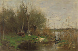 geo-poggenbeek-1884-ducks-beside-a-duck-shelter-on-a-ditch-art-print-fine-art-reproduction-wall-art-id-alk878pxo
