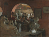 查尔斯·库尔特尼·卡南1888年，在一个门厅里，有一个艺术界的学生同盟，艺术印刷精美的艺术复制品，墙上的艺术，id-alkgnlug3